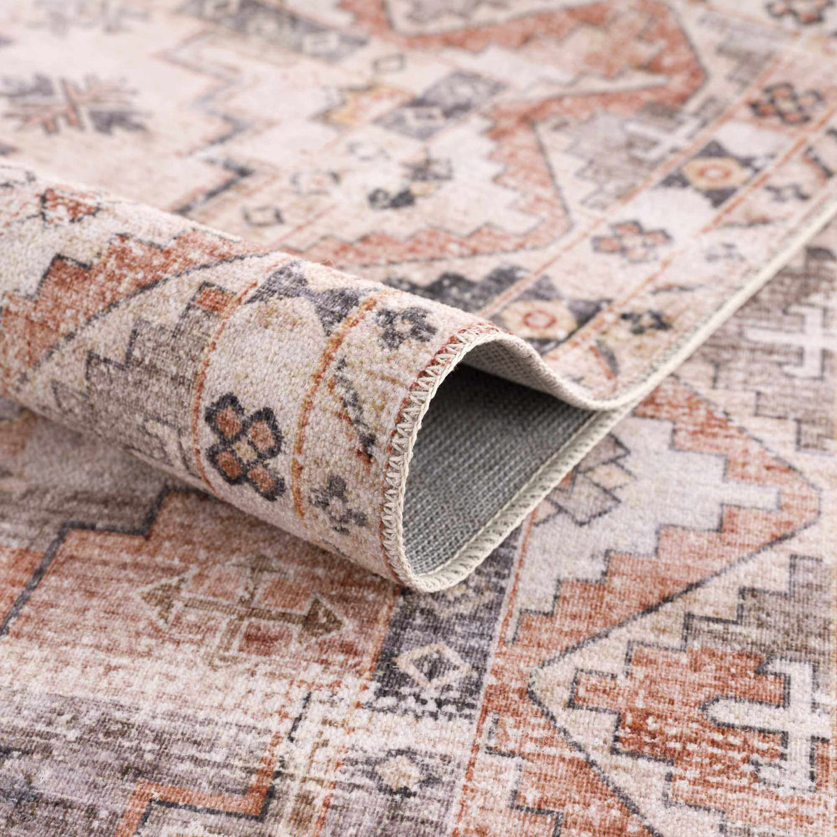 Hauteloom Isugod ISU Beige Machine Made Polyester Rug