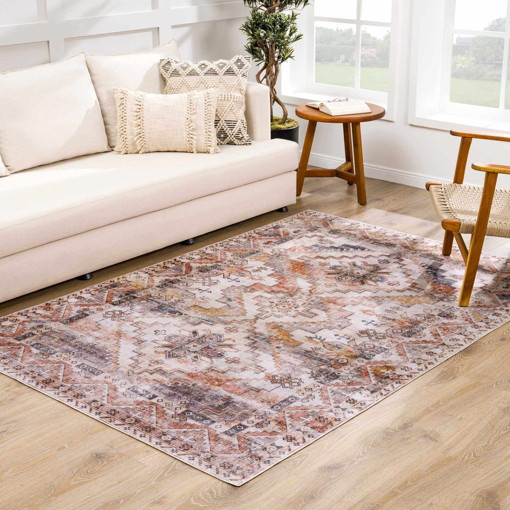 Hauteloom Isugod ISU Beige Machine Made Polyester Rug