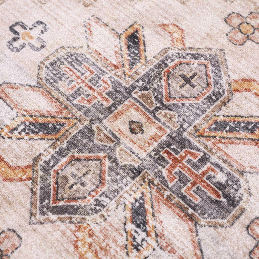 Hauteloom Isugod ISU Beige Machine Made Polyester Rug
