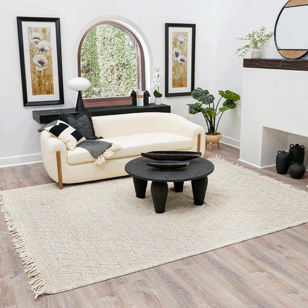 Hauteloom Ramsbury RMS Ivory Woven/Flatwoven Cotton Rug