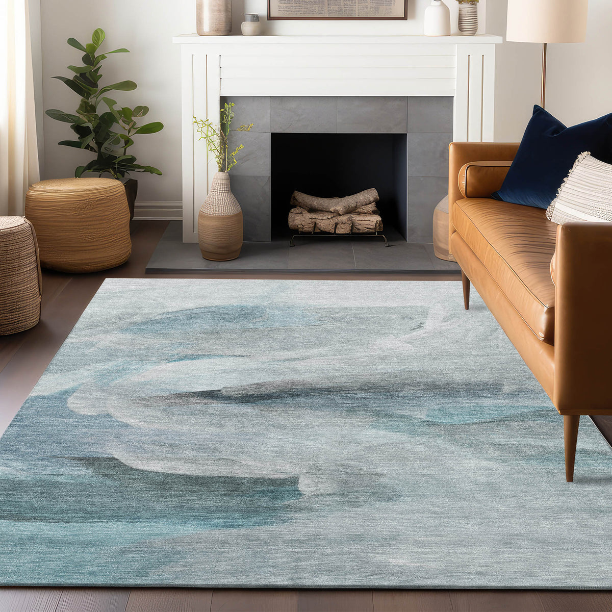 dalyn ravenna rn11 teal rug