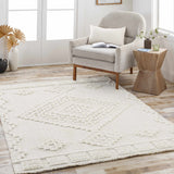 Hauteloom Rosales RSLS Cream Machine Made Polyester Rug