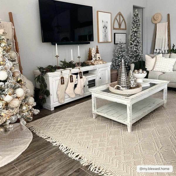 Hauteloom Leonardtown LNRD Ivory Woven/Flatwoven Cotton Rug