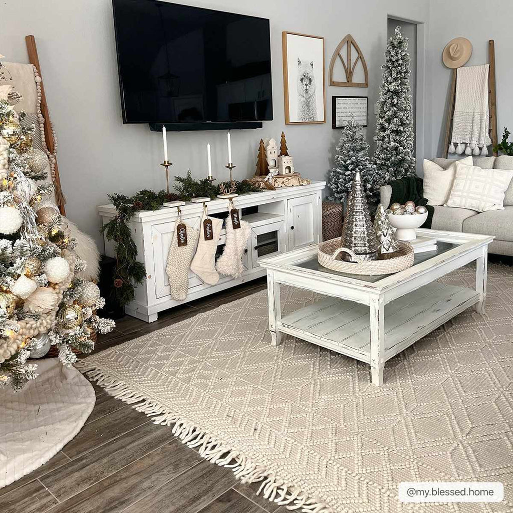 Hauteloom Leonardtown LNRD Ivory Woven/Flatwoven Cotton Rug