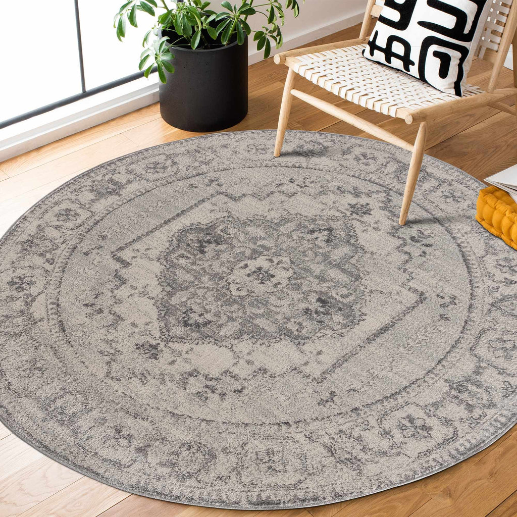 Hauteloom Tigris TGS2315 Gray Machine Made Polypropylene Rug