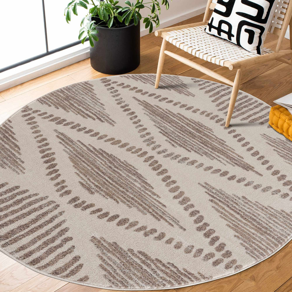 Hauteloom Tigris TGS2328 Ivory Machine Made Polypropylene Rug