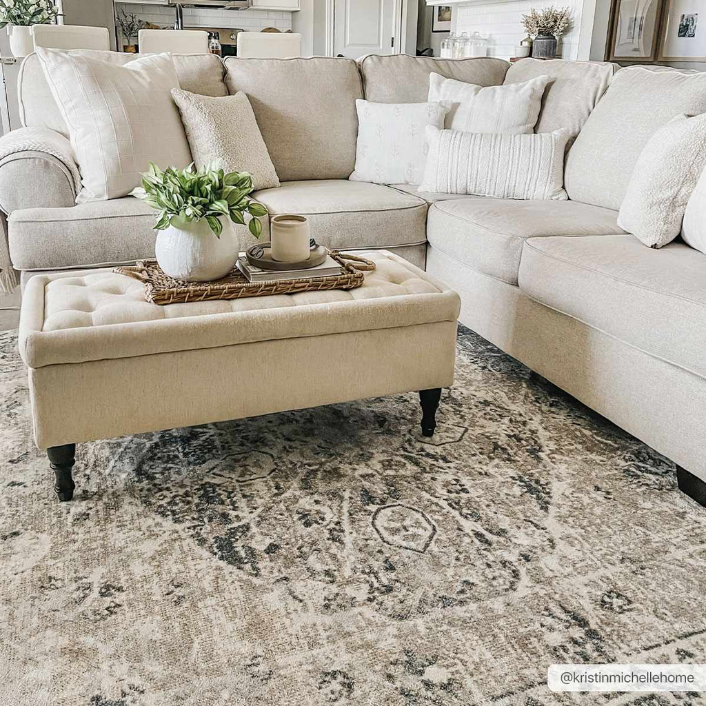 Hauteloom Rudo SLLIRUDOAA3 Gray Machine Made Polyester Rug