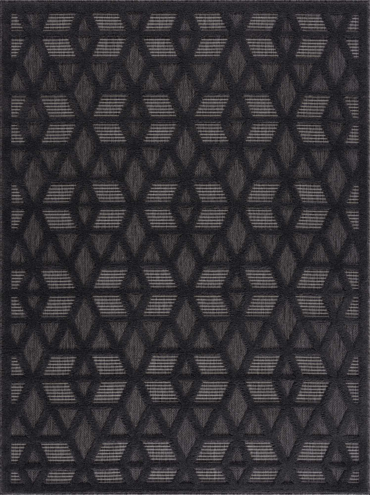 Hauteloom Nuri SSAMNURICA1 Black Machine Made Polypropylene Rug