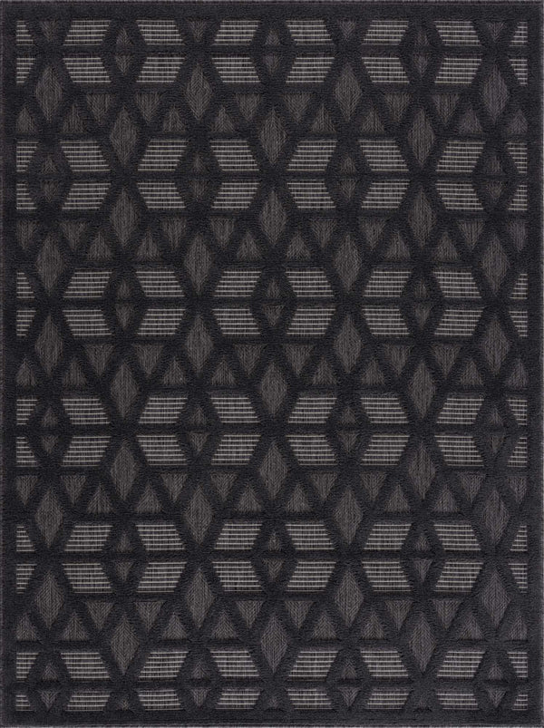 Hauteloom Nuri SSAMNURICA1 Black Machine Made Polypropylene Rug
