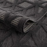 Hauteloom Nuri SSAMNURICA1 Black Machine Made Polypropylene Rug