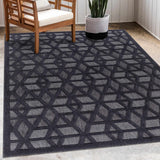 Hauteloom Nuri SSAMNURICA1 Black Machine Made Polypropylene Rug