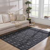 Hauteloom Nuri SSAMNURICA1 Black Machine Made Polypropylene Rug