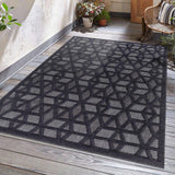 Hauteloom Nuri SSAMNURICA1 Black Machine Made Polypropylene Rug
