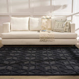 Hauteloom Nuri SSAMNURICA1 Black Machine Made Polypropylene Rug