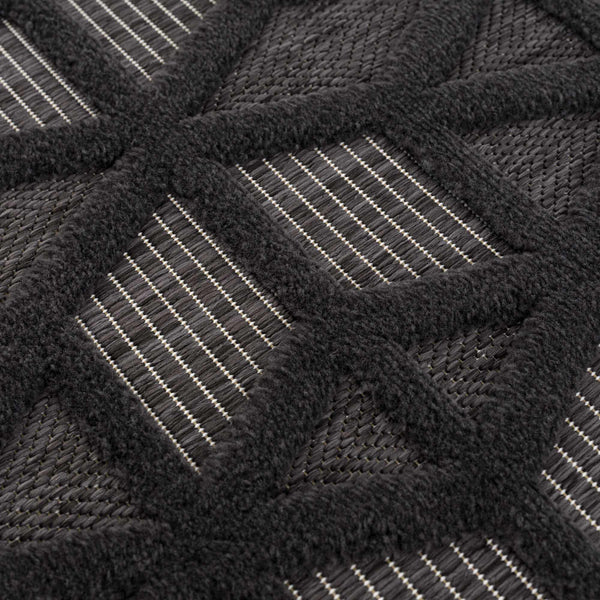 Hauteloom Nuri SSAMNURICA1 Black Machine Made Polypropylene Rug