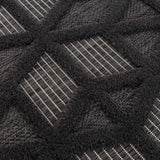 Hauteloom Nuri SSAMNURICA1 Black Machine Made Polypropylene Rug