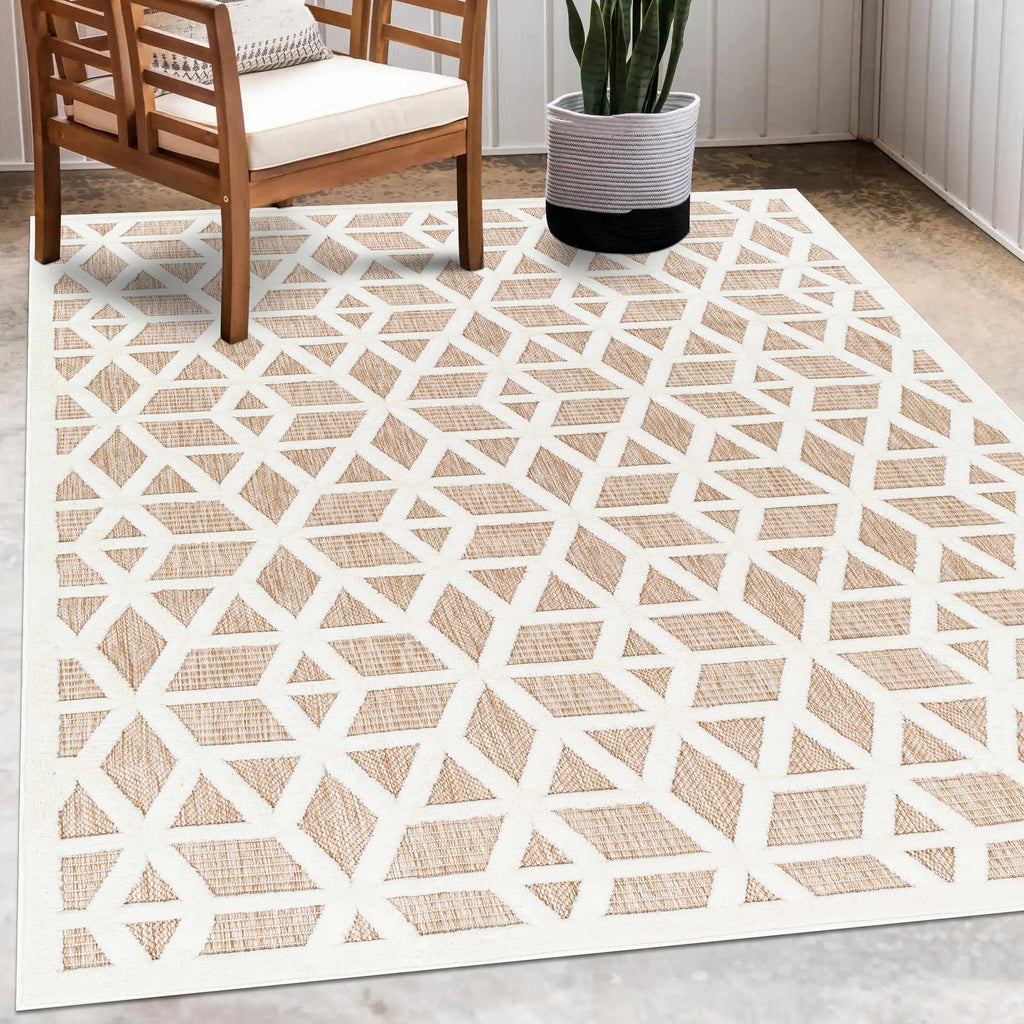 Hauteloom Nuri SSAMNURICA2 Dark Red Machine Made Polypropylene Rug