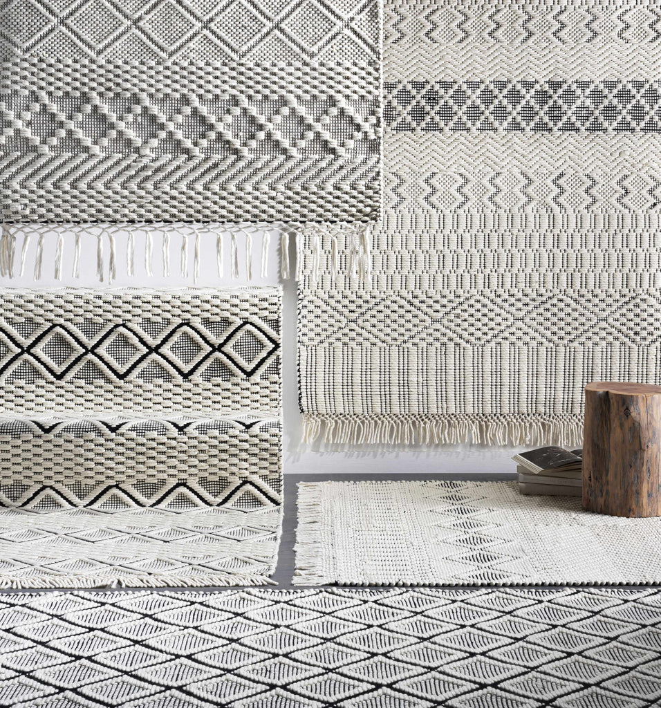 Hauteloom Blakeview BLKV Black Woven/Flatwoven NZ Wool Rug