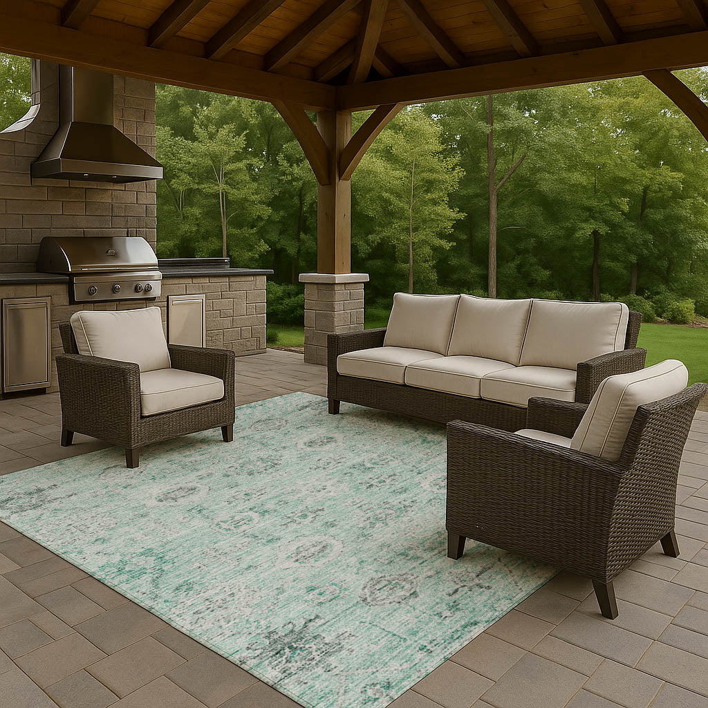 dalyn solace sl10 teal rug