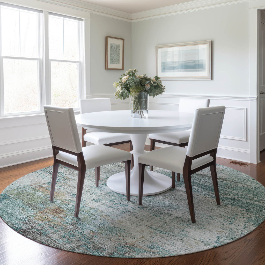 dalyn solace sl5 teal rug