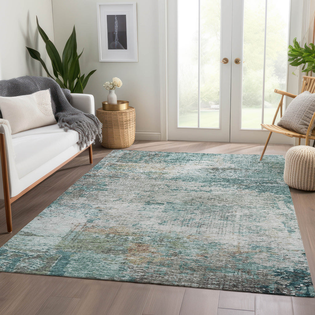 dalyn solace sl5 teal rug