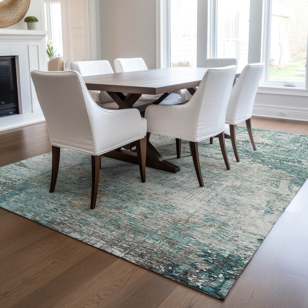 dalyn solace sl5 teal rug