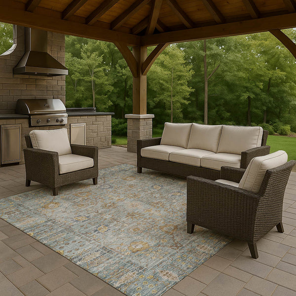 dalyn solace sl9 teal rug