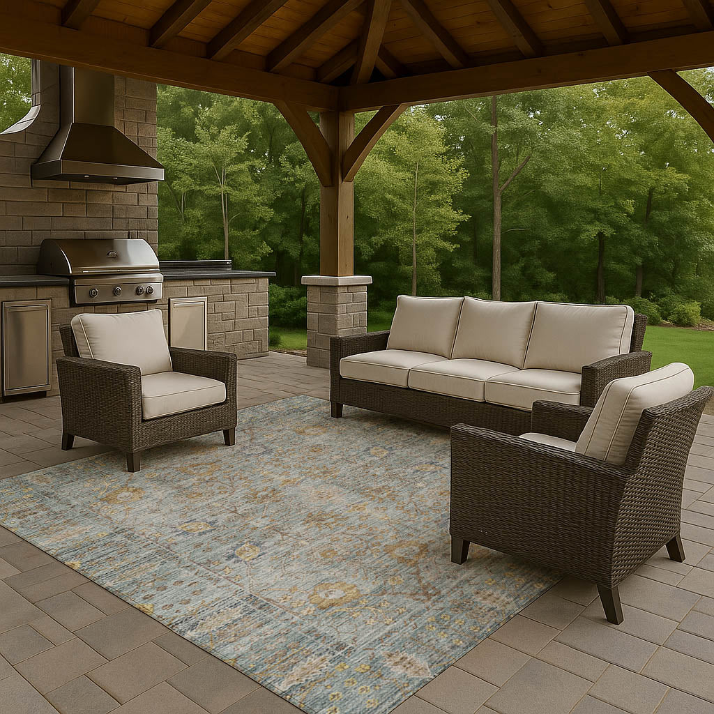 dalyn solace sl9 teal rug