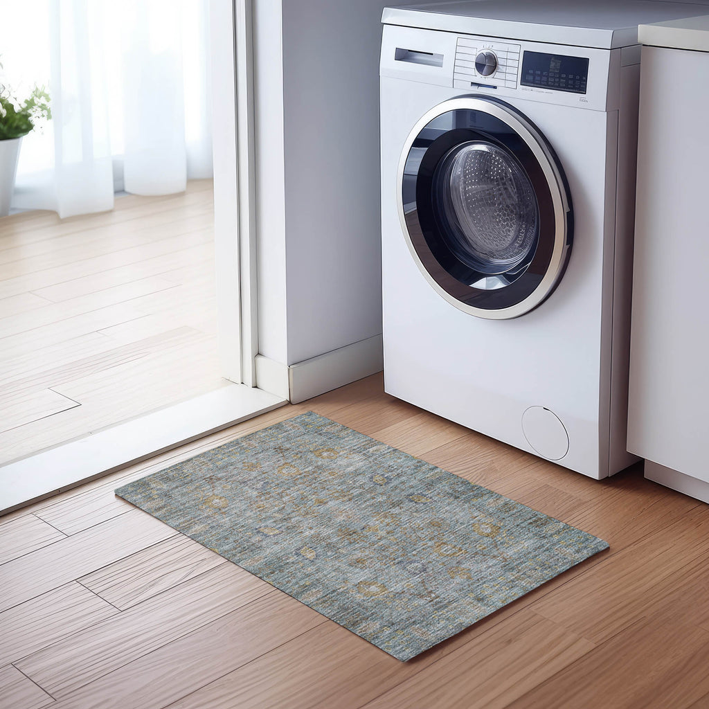 dalyn solace sl9 teal rug