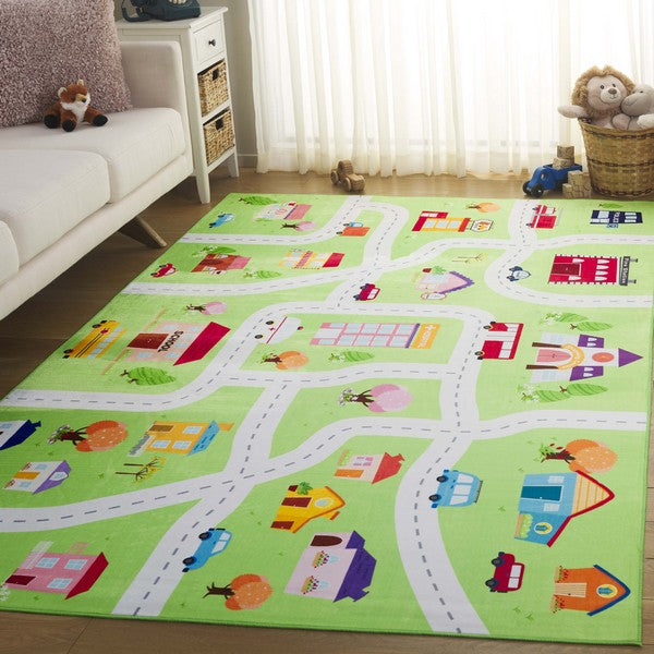 safavieh clearance santa monica kids smk100y light green rug