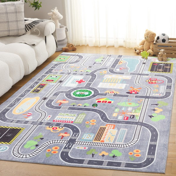 safavieh clearance santa monica kids smk127f light grey rug