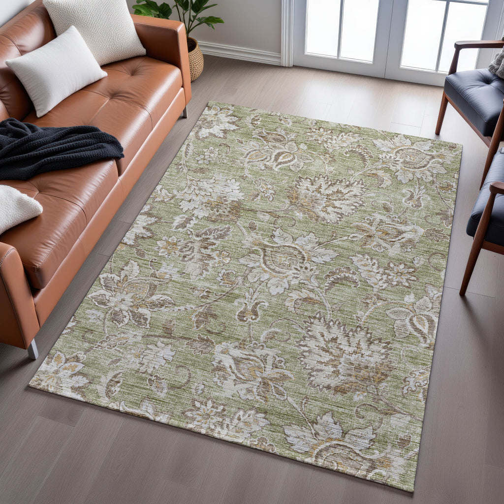 dalyn silk road sr2 aloe rug