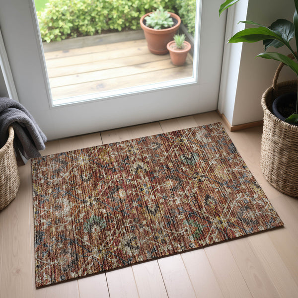 dalyn silk road sr4 paprika rug