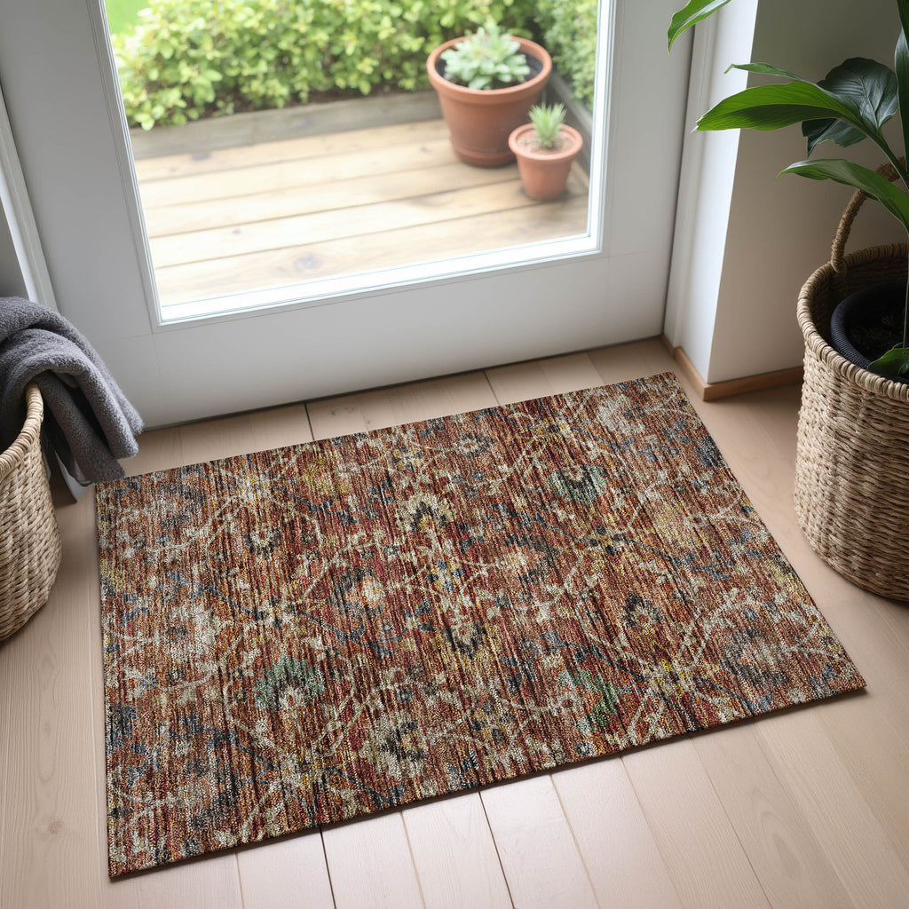 dalyn silk road sr4 paprika rug