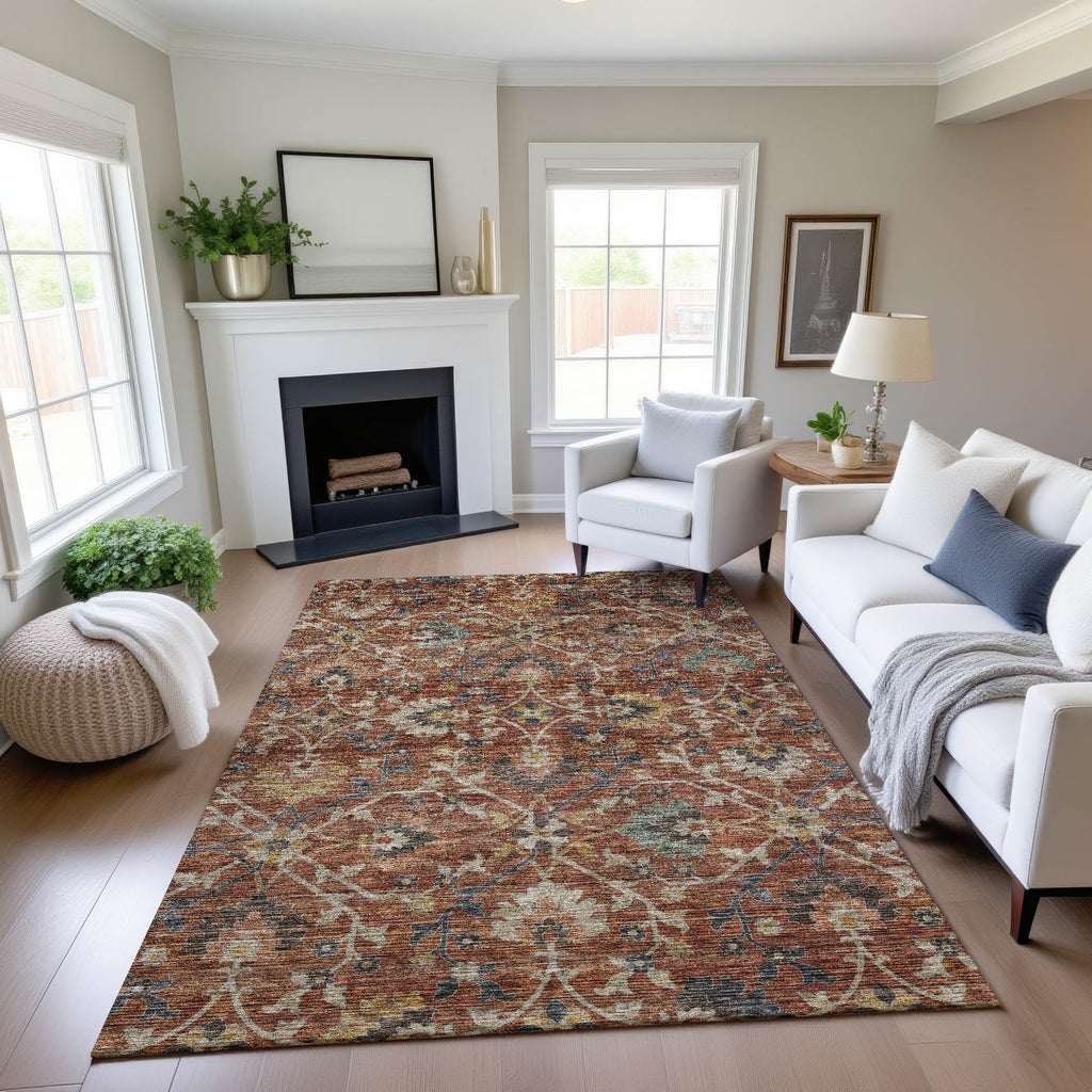 dalyn silk road sr4 paprika rug