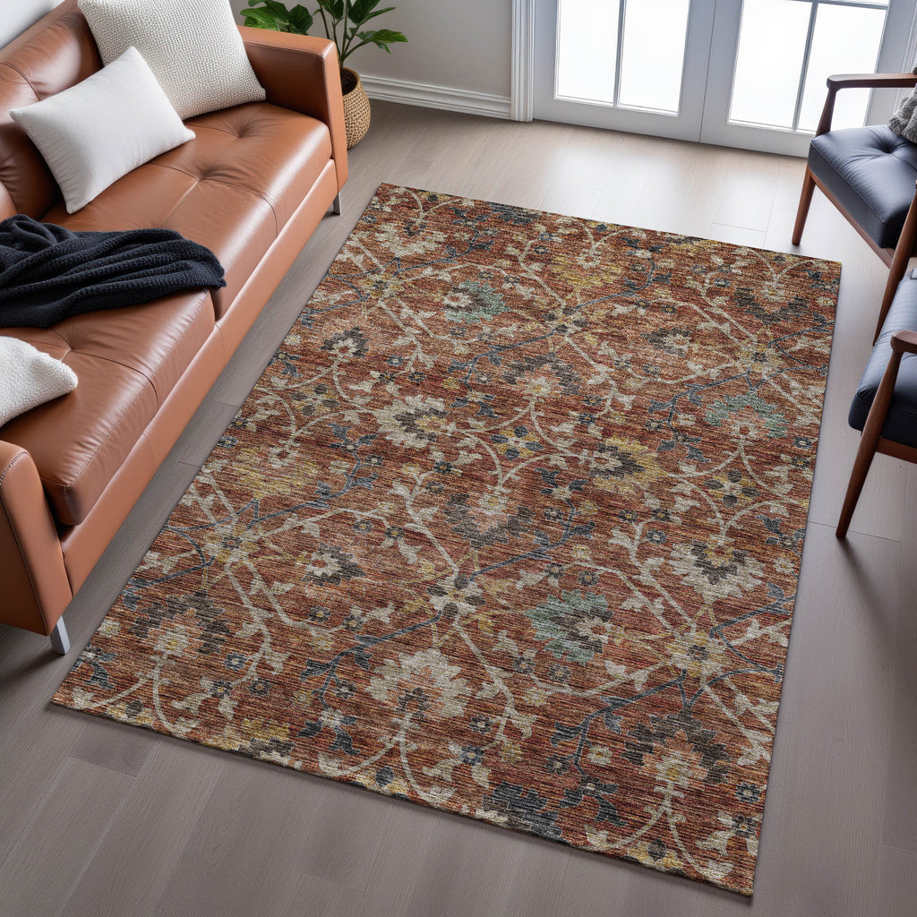 dalyn silk road sr4 paprika rug