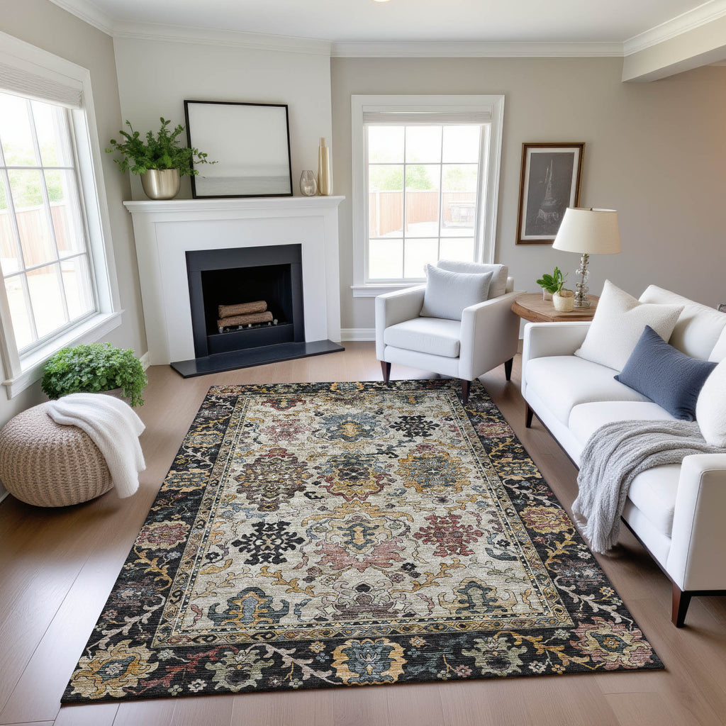 dalyn silk road sr5 black rug