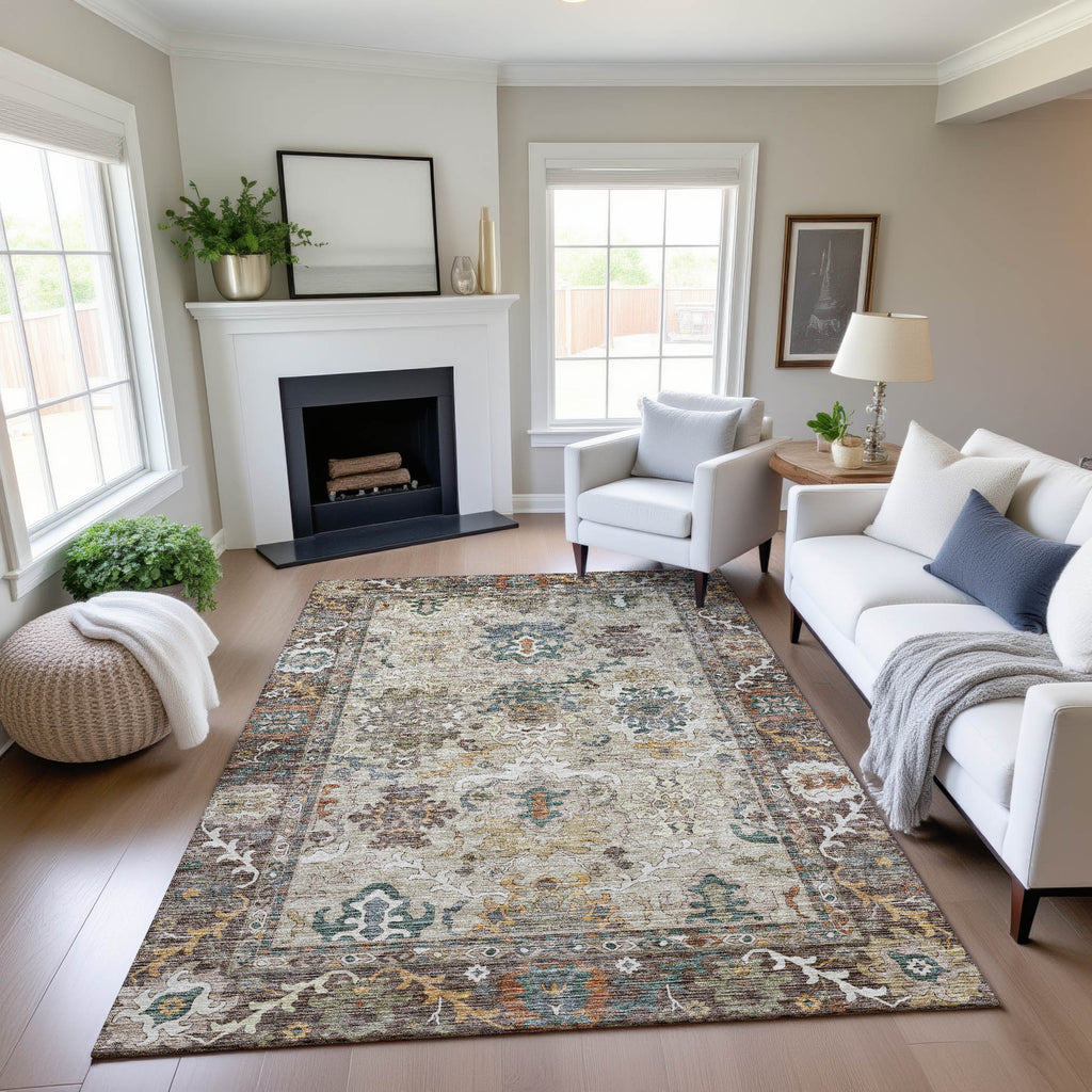 dalyn silk road sr5 chocolate rug