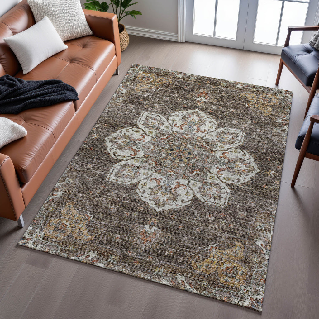 dalyn silk road sr6 chocolate rug