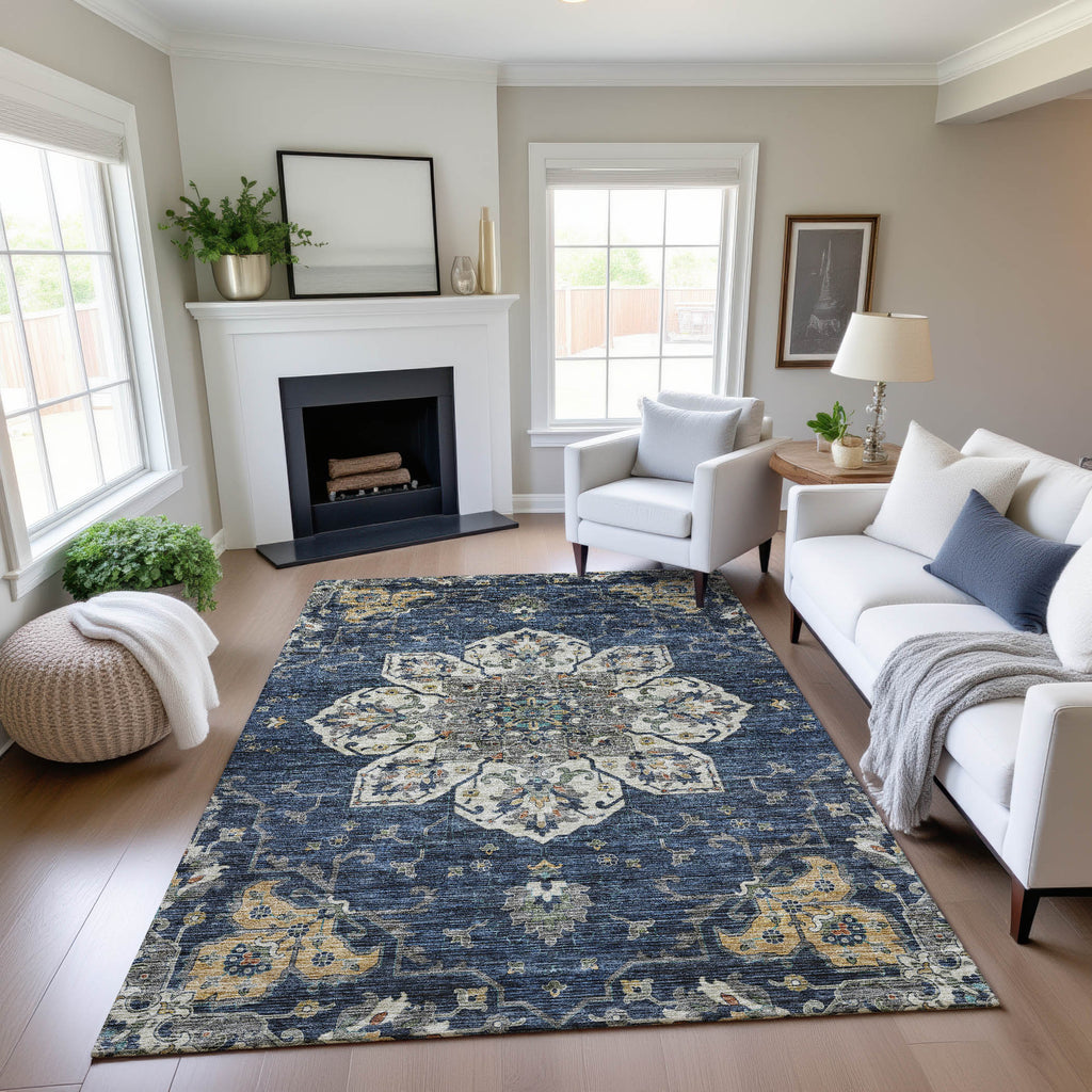 dalyn silk road sr6 navy rug