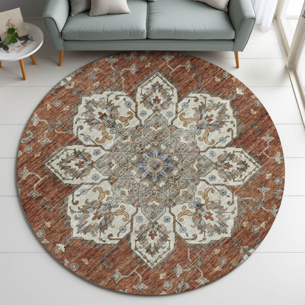 dalyn silk road sr6 paprika rug