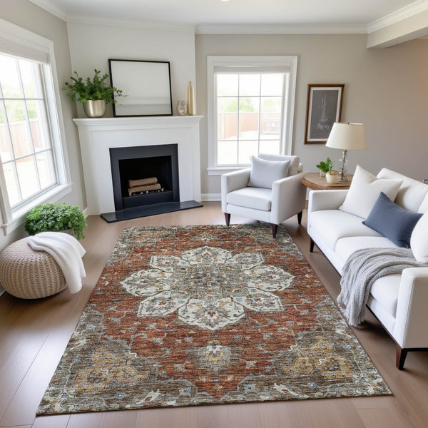 dalyn silk road sr6 paprika rug