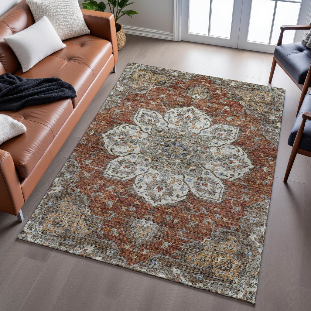dalyn silk road sr6 paprika rug