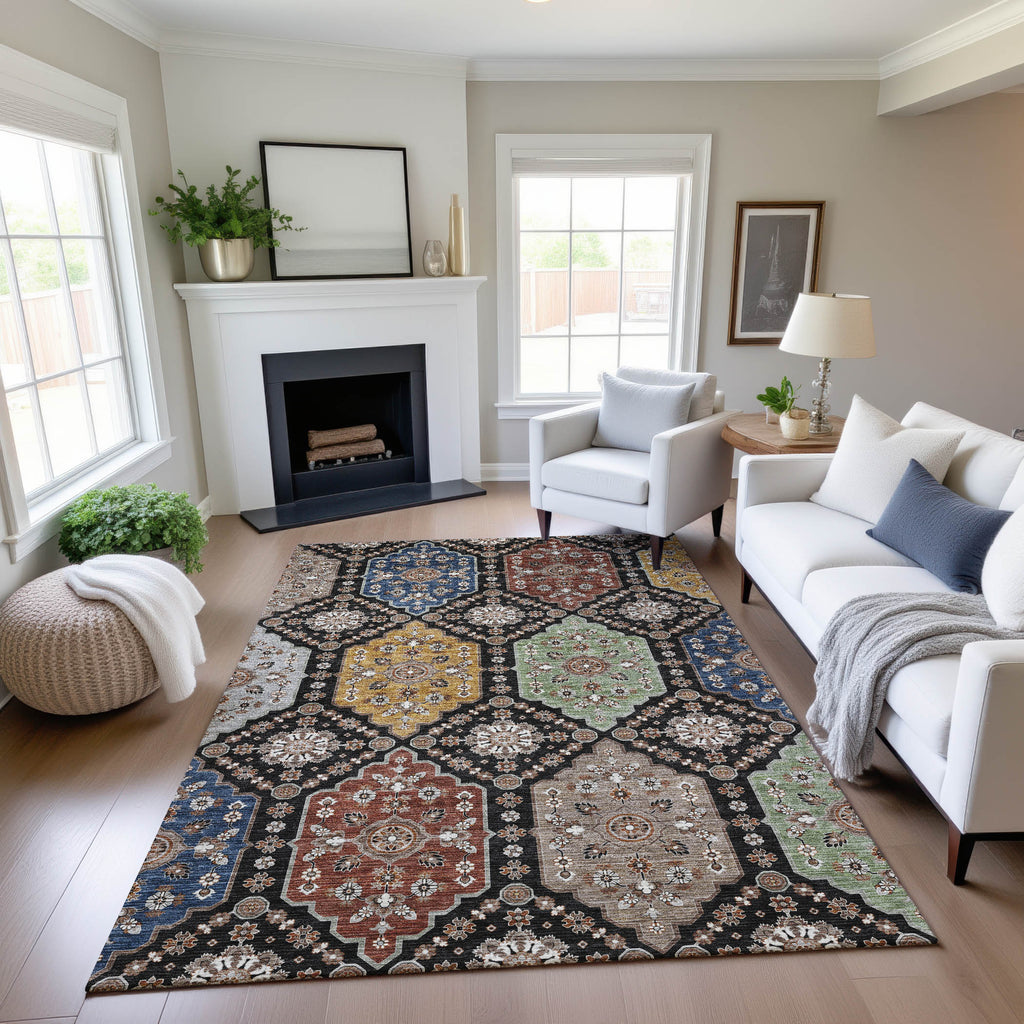 dalyn silk road sr7 black rug