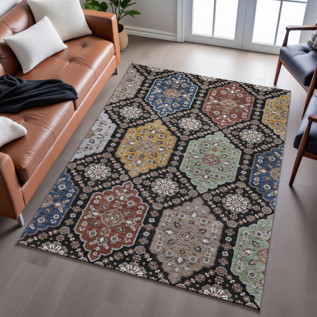 dalyn silk road sr7 black rug