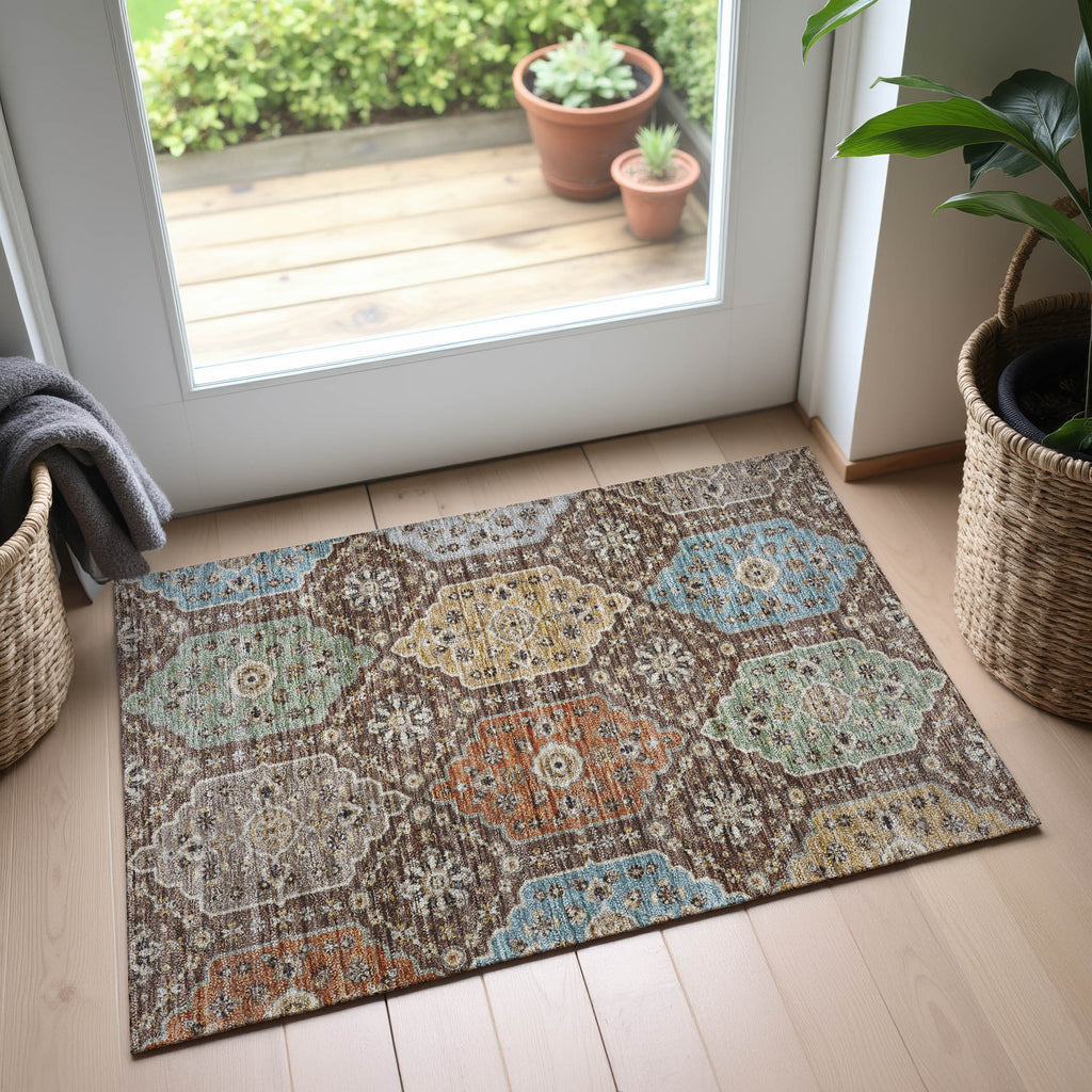 dalyn silk road sr7 chocolate rug