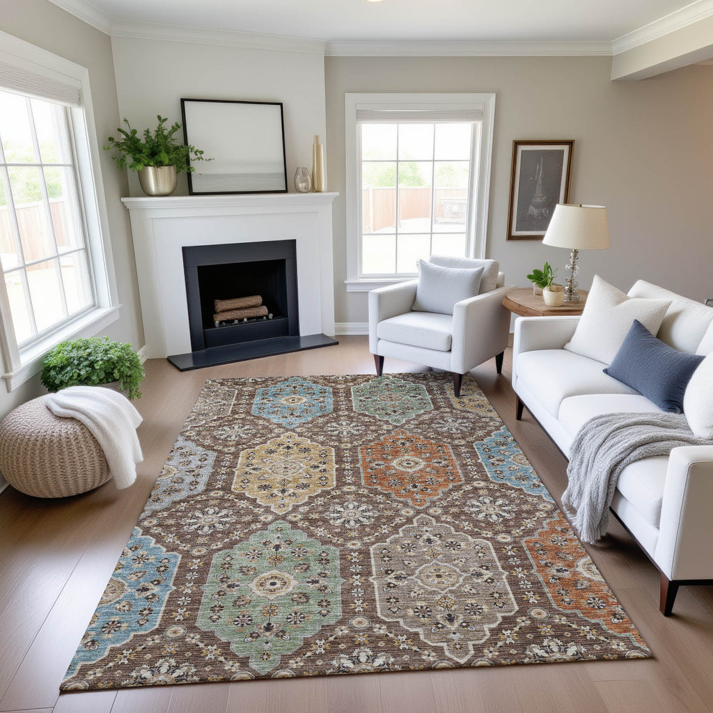 dalyn silk road sr7 chocolate rug