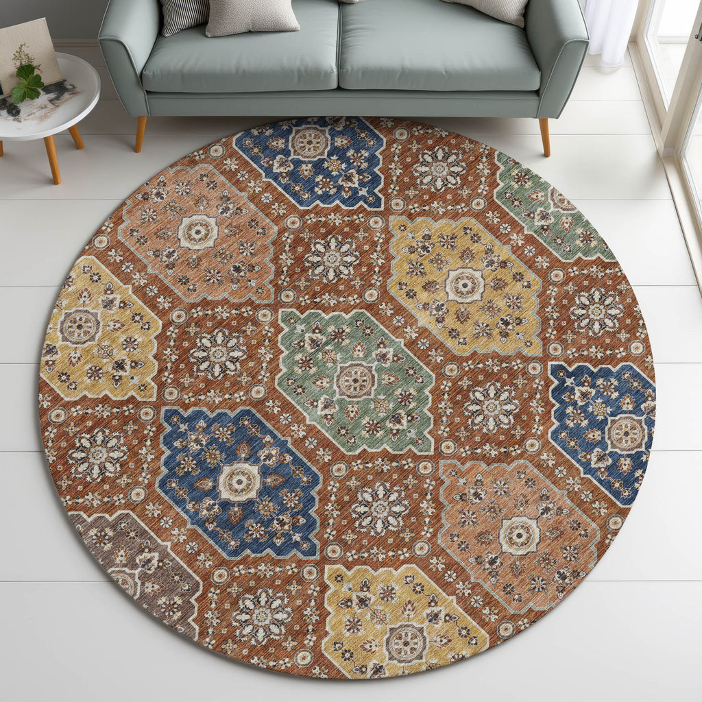 dalyn silk road sr7 paprika rug