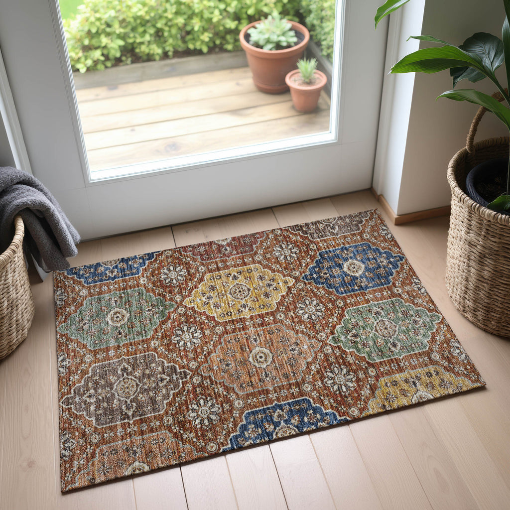 dalyn silk road sr7 paprika rug