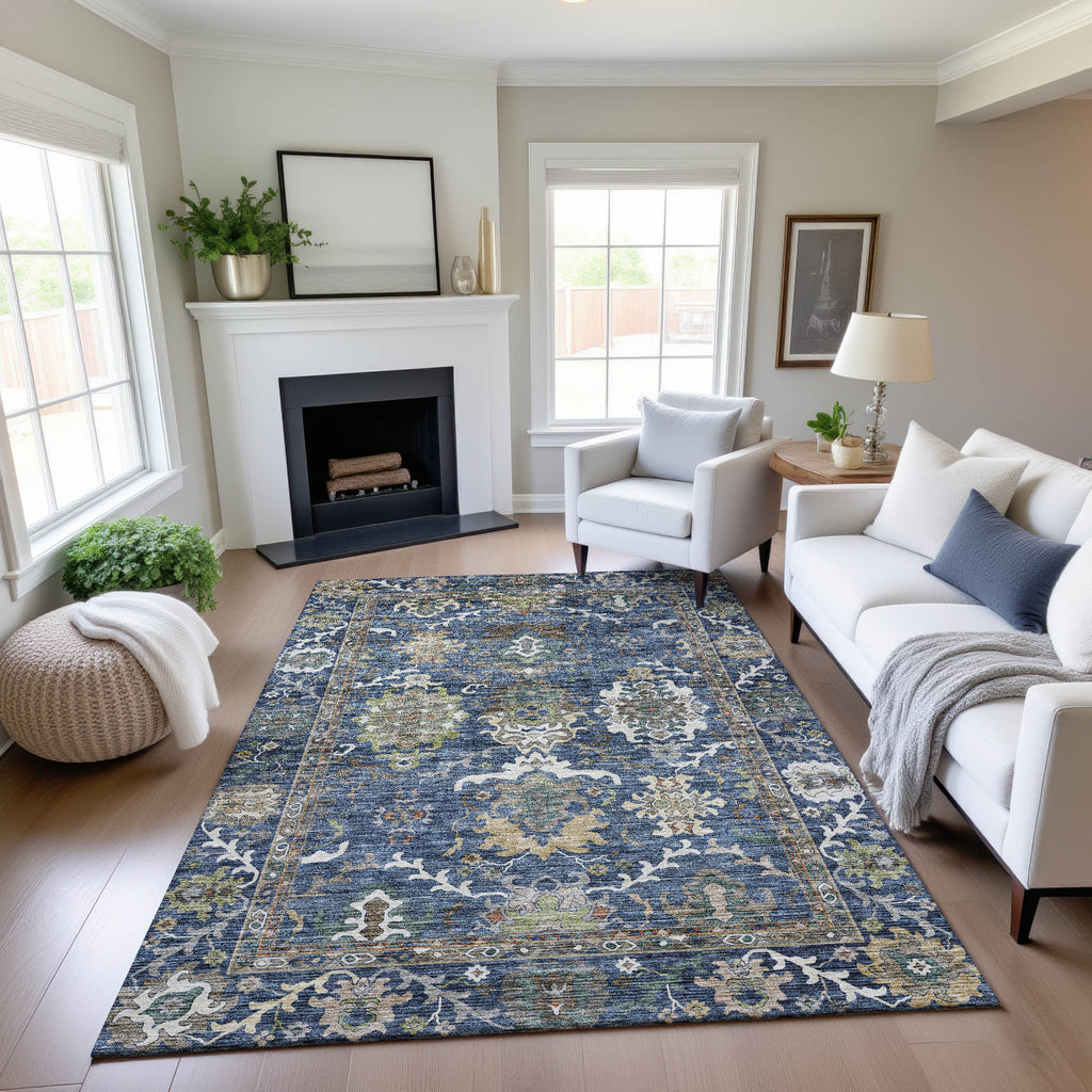 dalyn silk road sr8 navy rug